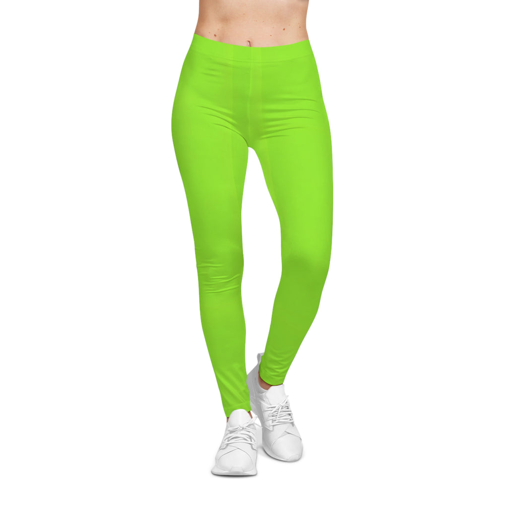 Neon Lime Women's Leggings — High-Visibility