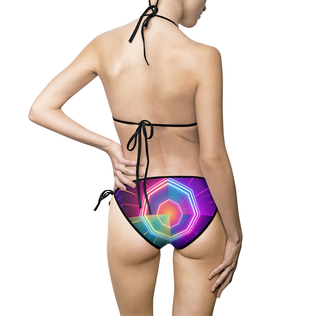 Women’s Neon Geo Bikini Swimsuit