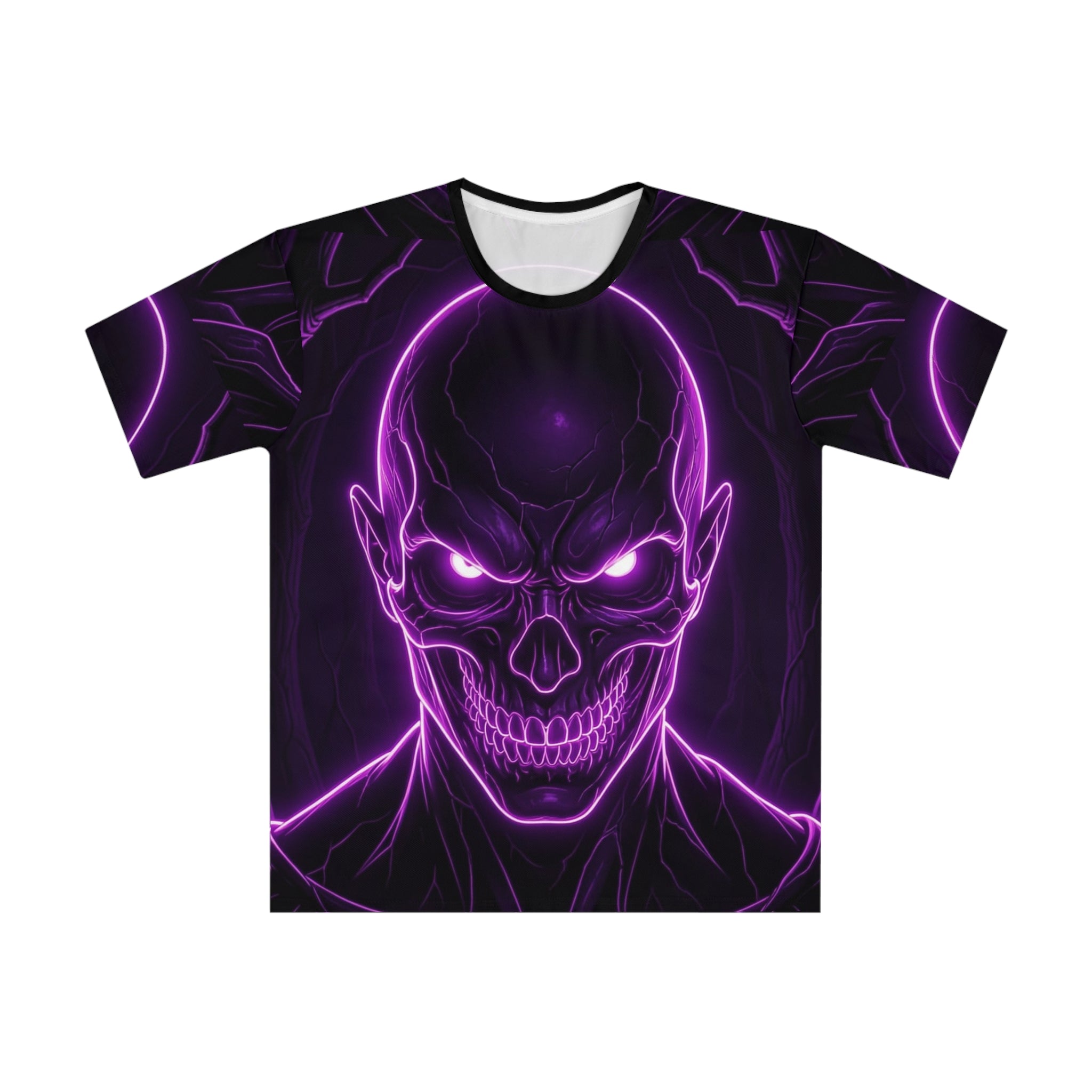 Neon Skull T-Shirt — Purple Glowing Skull