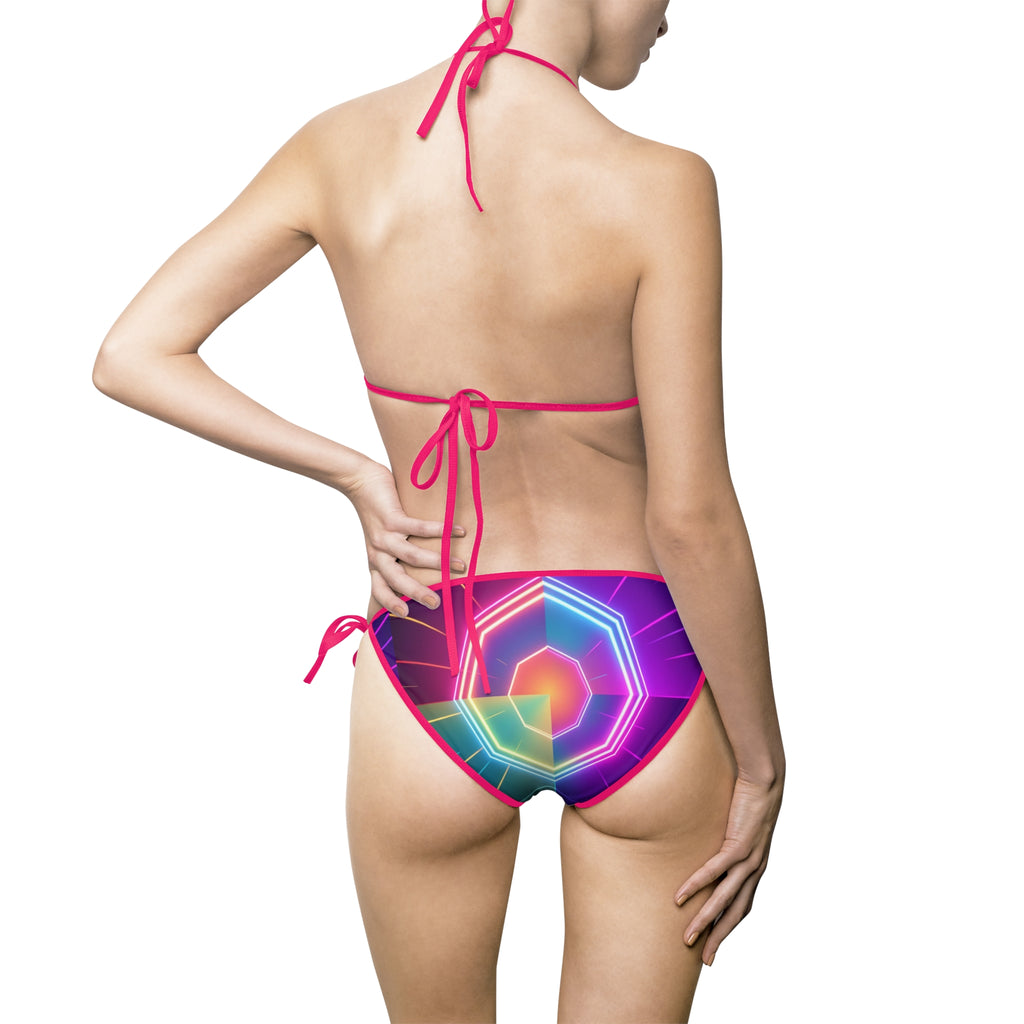 Women’s Neon Geo Bikini Swimsuit