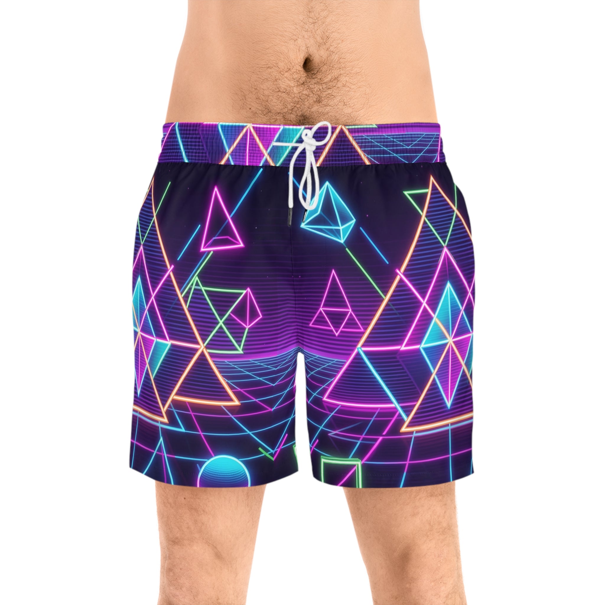 Retro Geo  80s  Men’s Beach Trunks