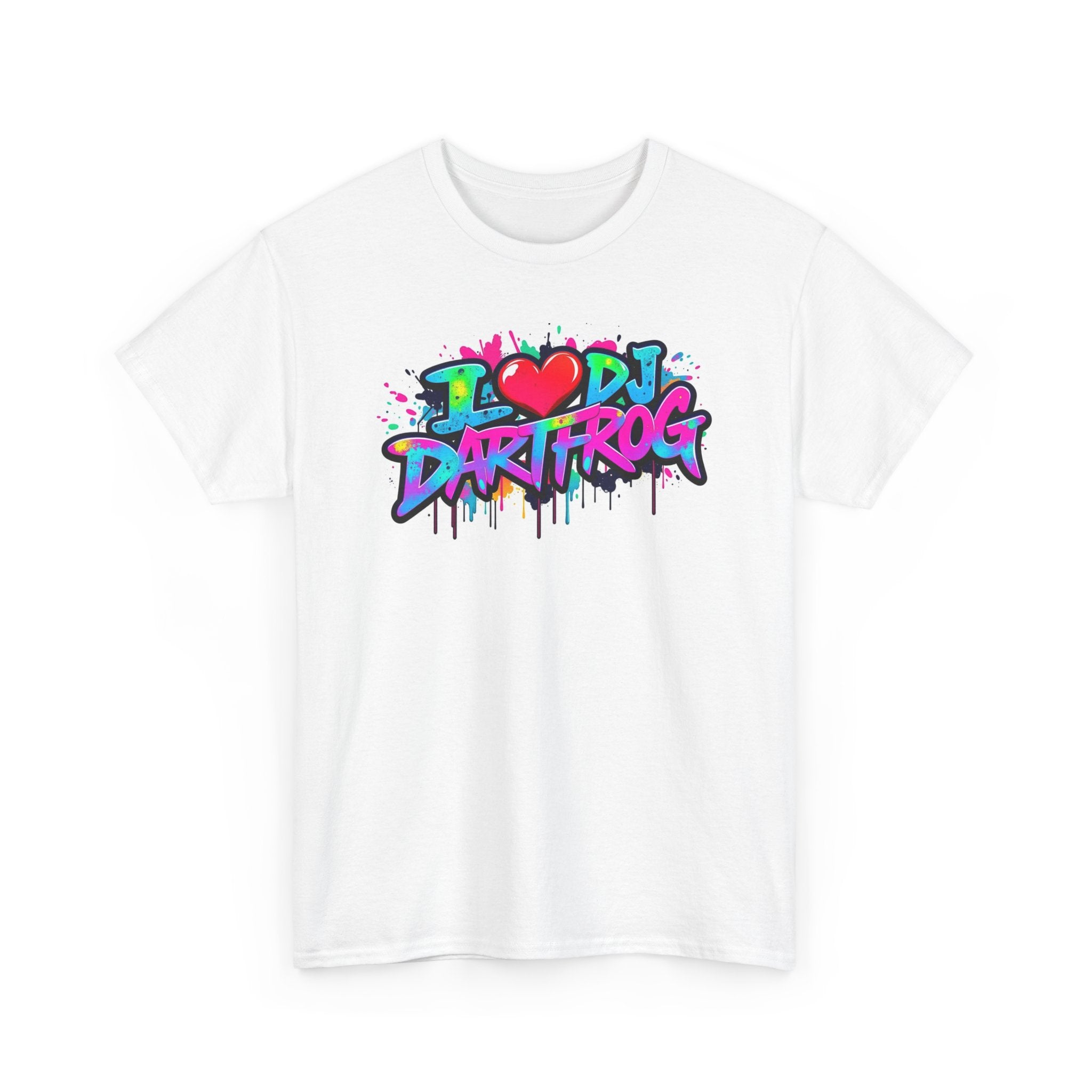 Basic Rave Staple Tee I LOVE DARTFROG " | Cotton T-Shirt for Supportive Fashion