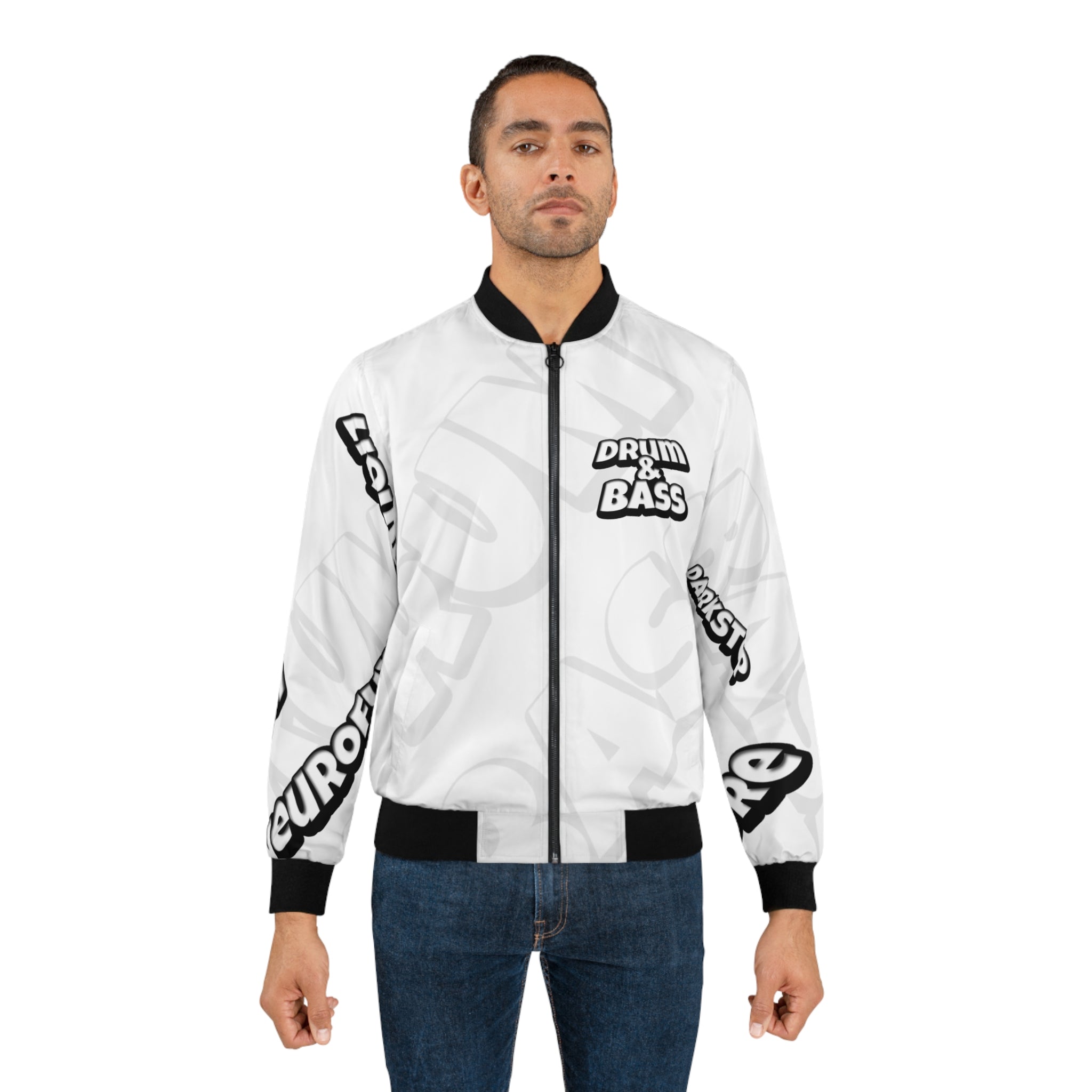 DRUM&BASS  Men’s Bomber Jacket  BASS KING AND QUEEN