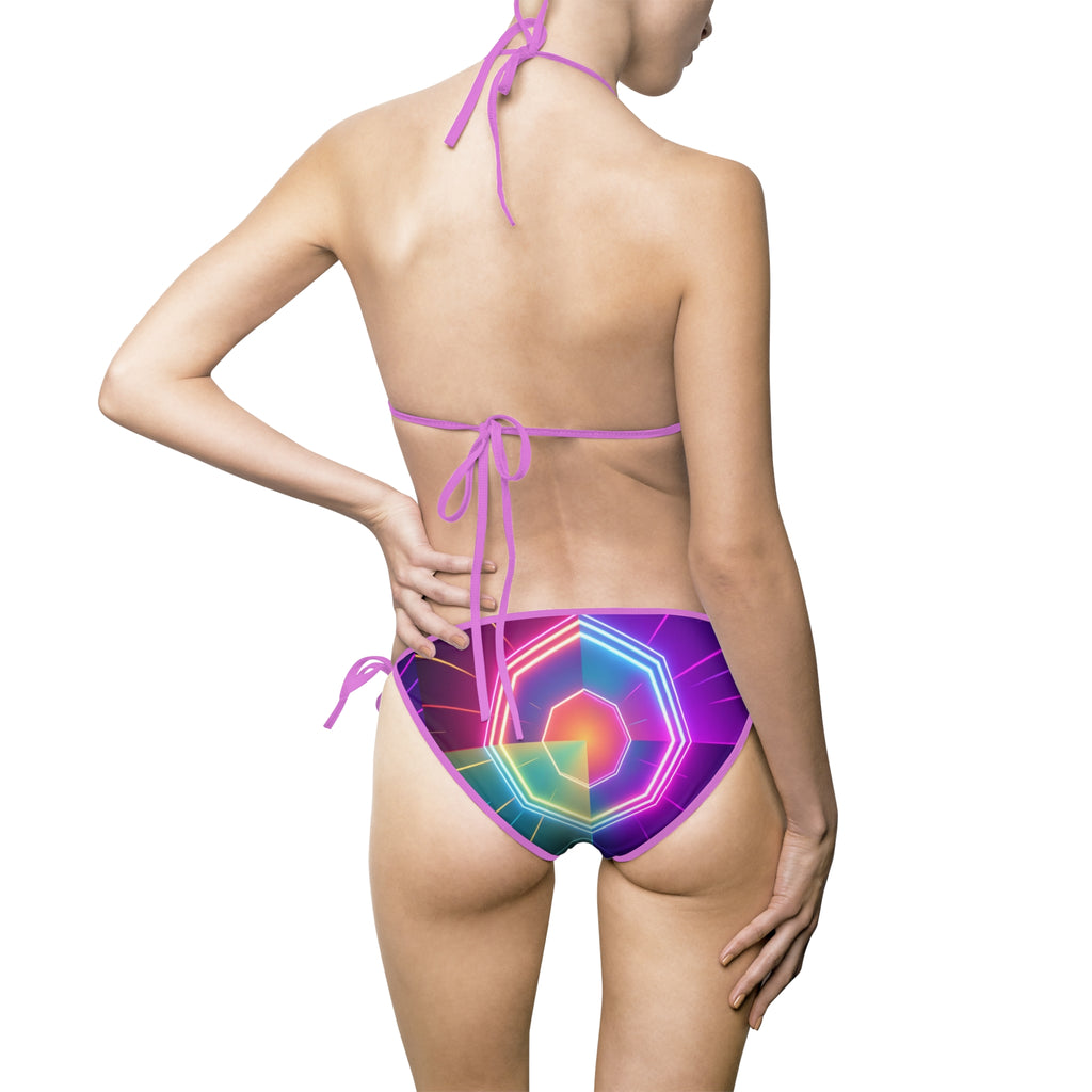 Women’s Neon Geo Bikini Swimsuit