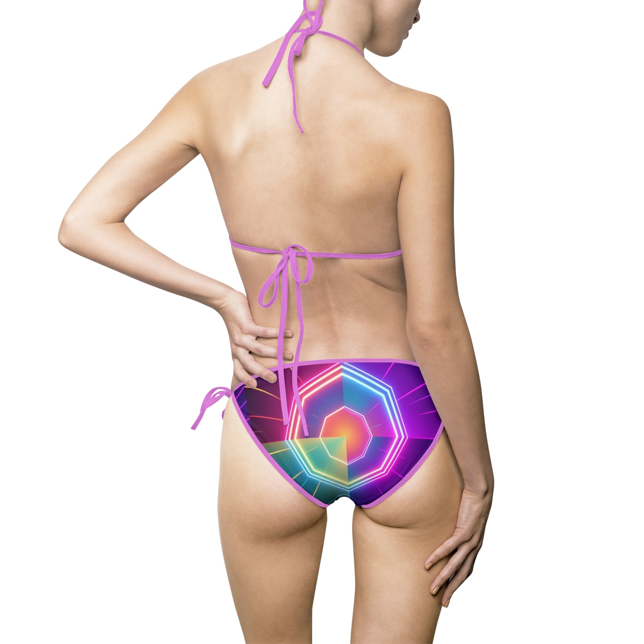 Women’s Neon Geo Bikini Swimsuit