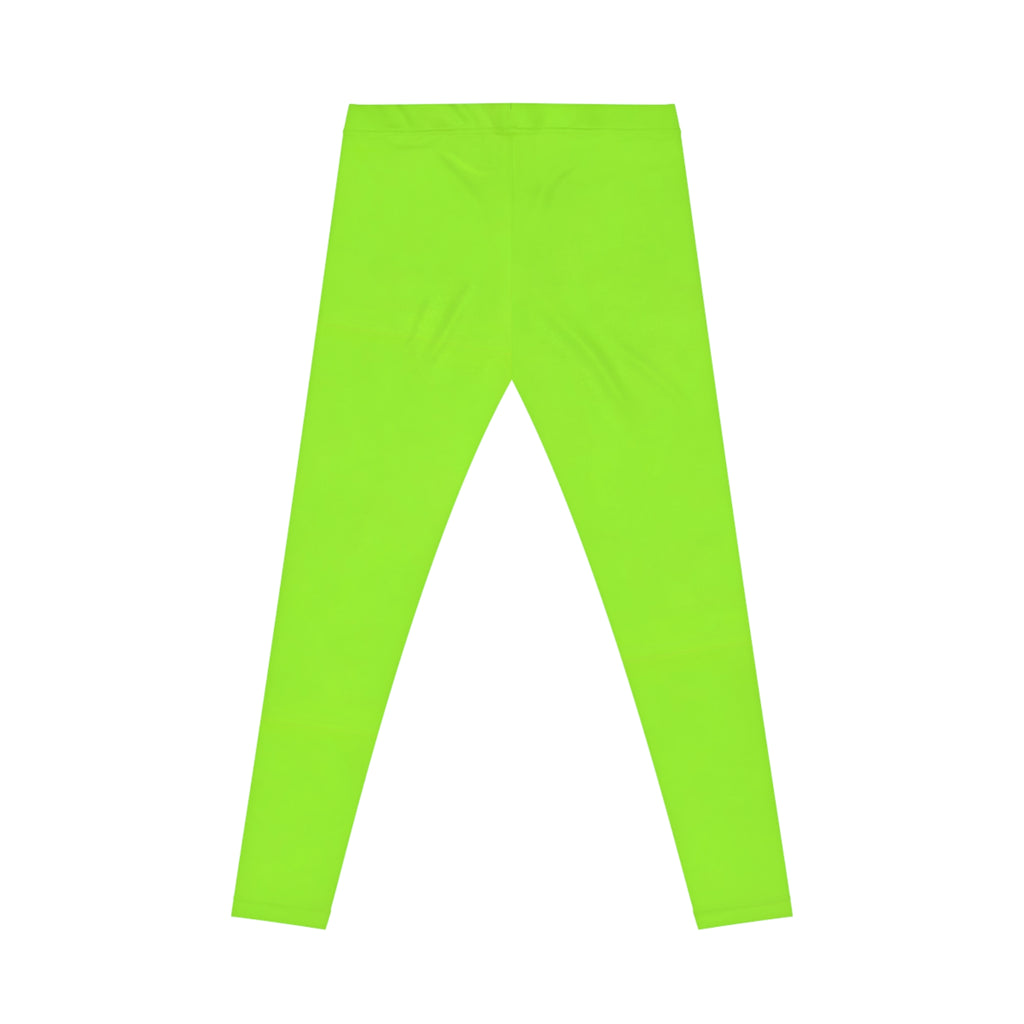 Neon Lime Women's Leggings — High-Visibility
