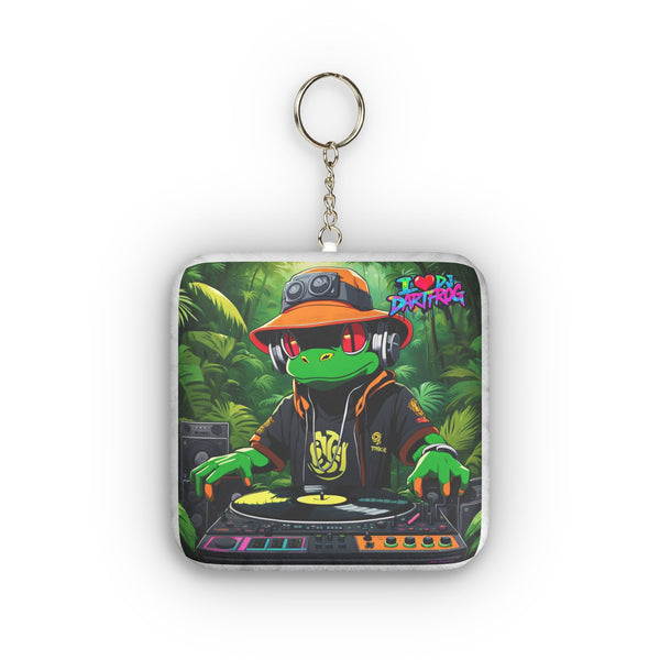 DJ Frog Mini PlushY Keychain — C Turntable Design