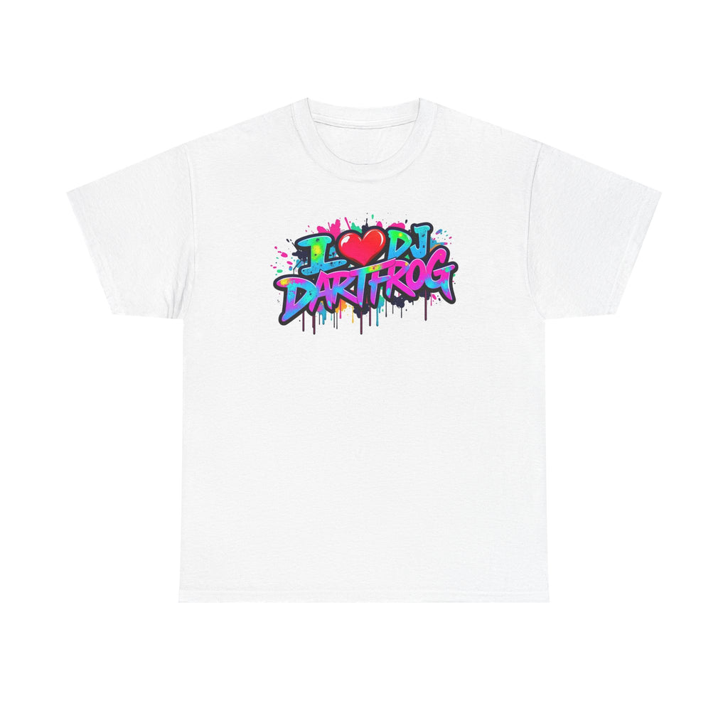 Basic Rave Staple Tee I LOVE DARTFROG " | Cotton T-Shirt for Supportive Fashion