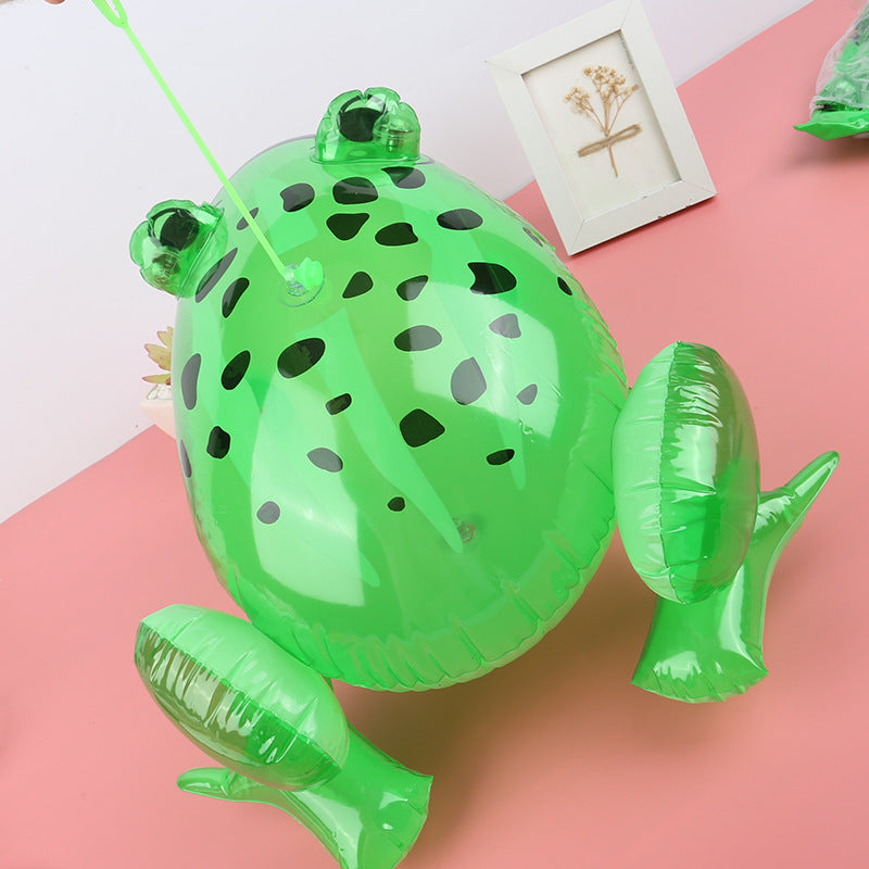 Pvc Inflatable Eyes Light-emitting Frog Inflatable Toy Light-emitting Big Frog Inflatable Spotted Frog