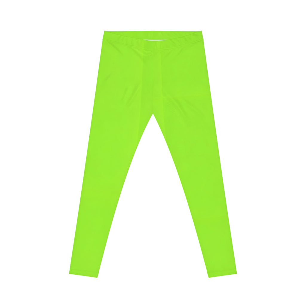 Neon Lime Women's Leggings — High-Visibility