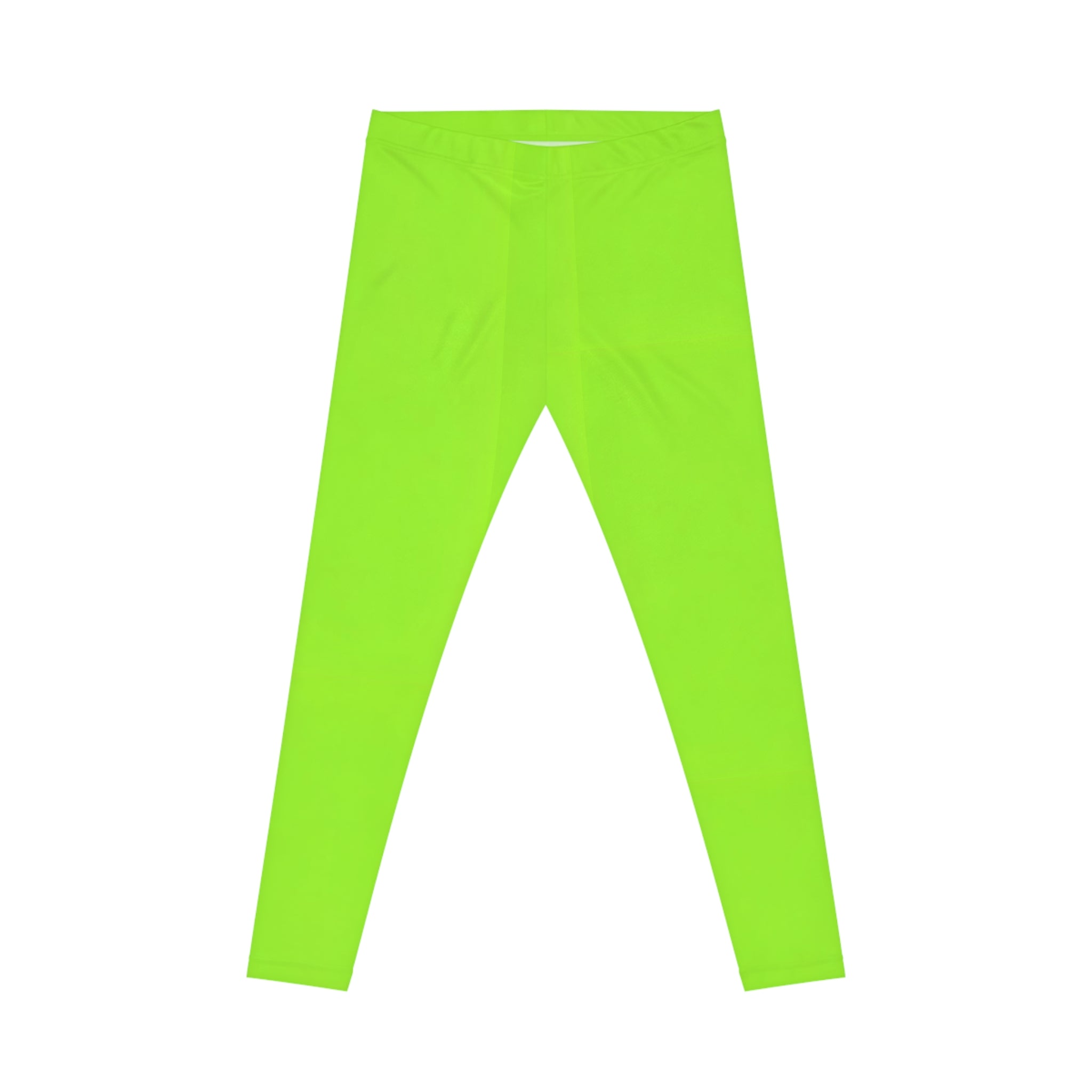Neon Lime Women's Leggings — High-Visibility