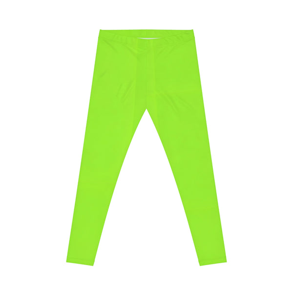 Neon Lime Women's Leggings — High-Visibility