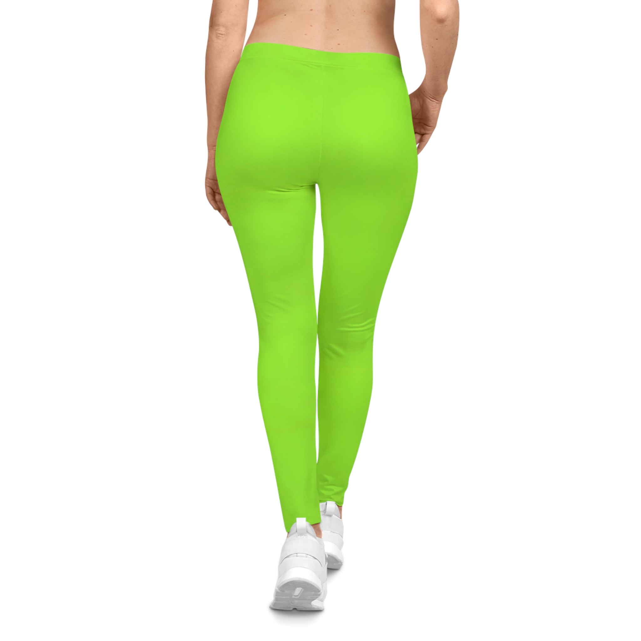 Neon Lime Women's Leggings — High-Visibility