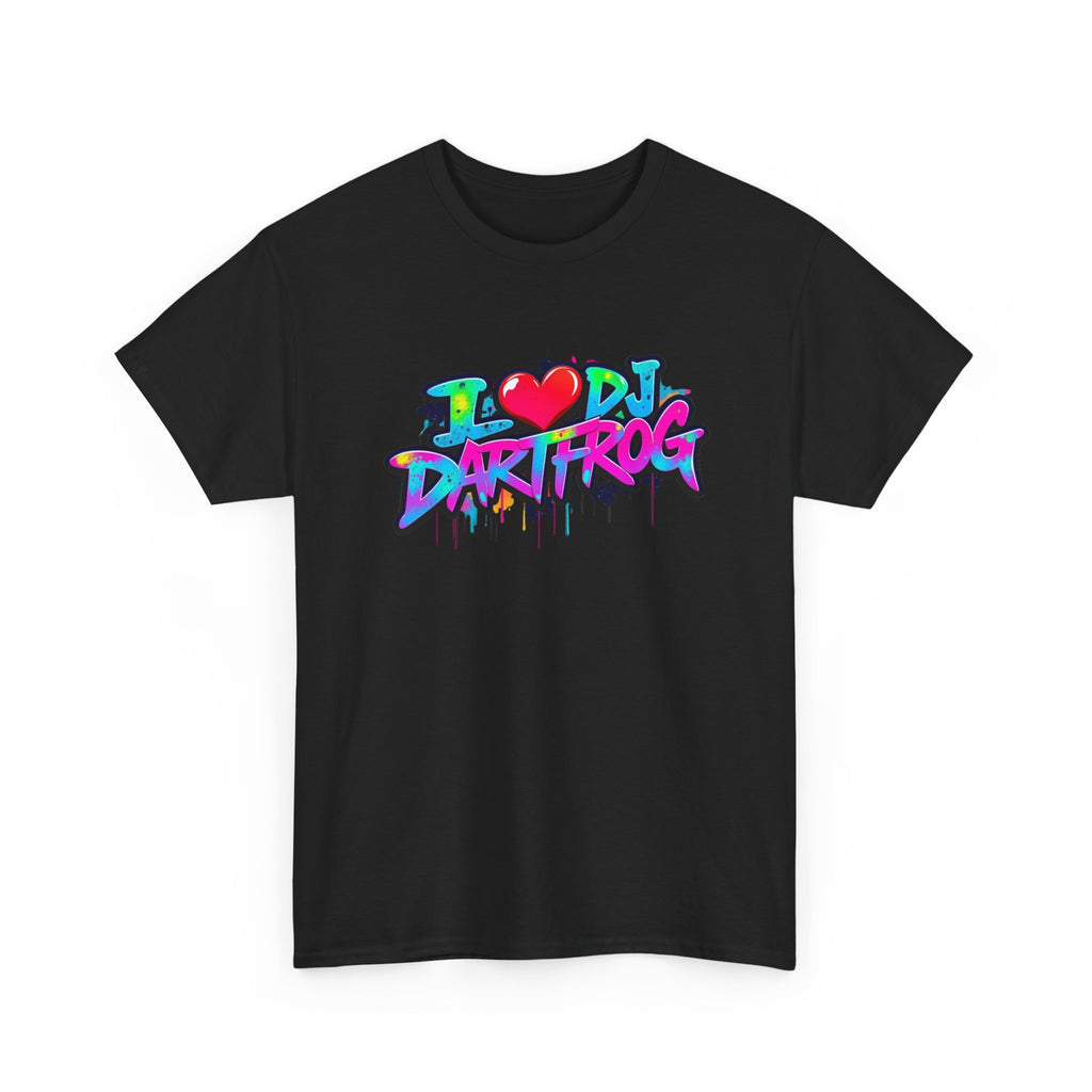 Basic Rave Staple Tee I LOVE DARTFROG " | Cotton T-Shirt for Supportive Fashion