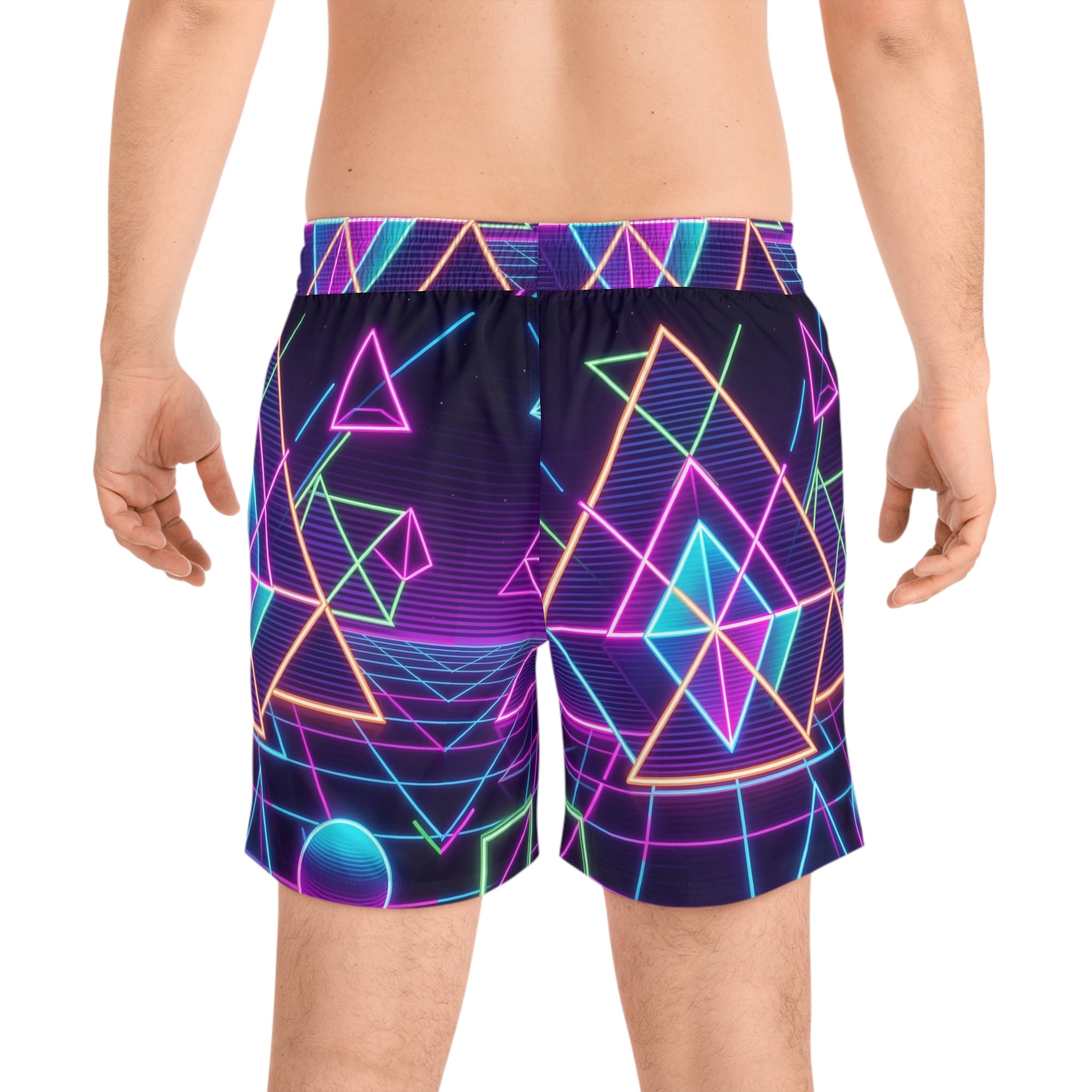 Retro Geo  80s  Men’s Beach Trunks