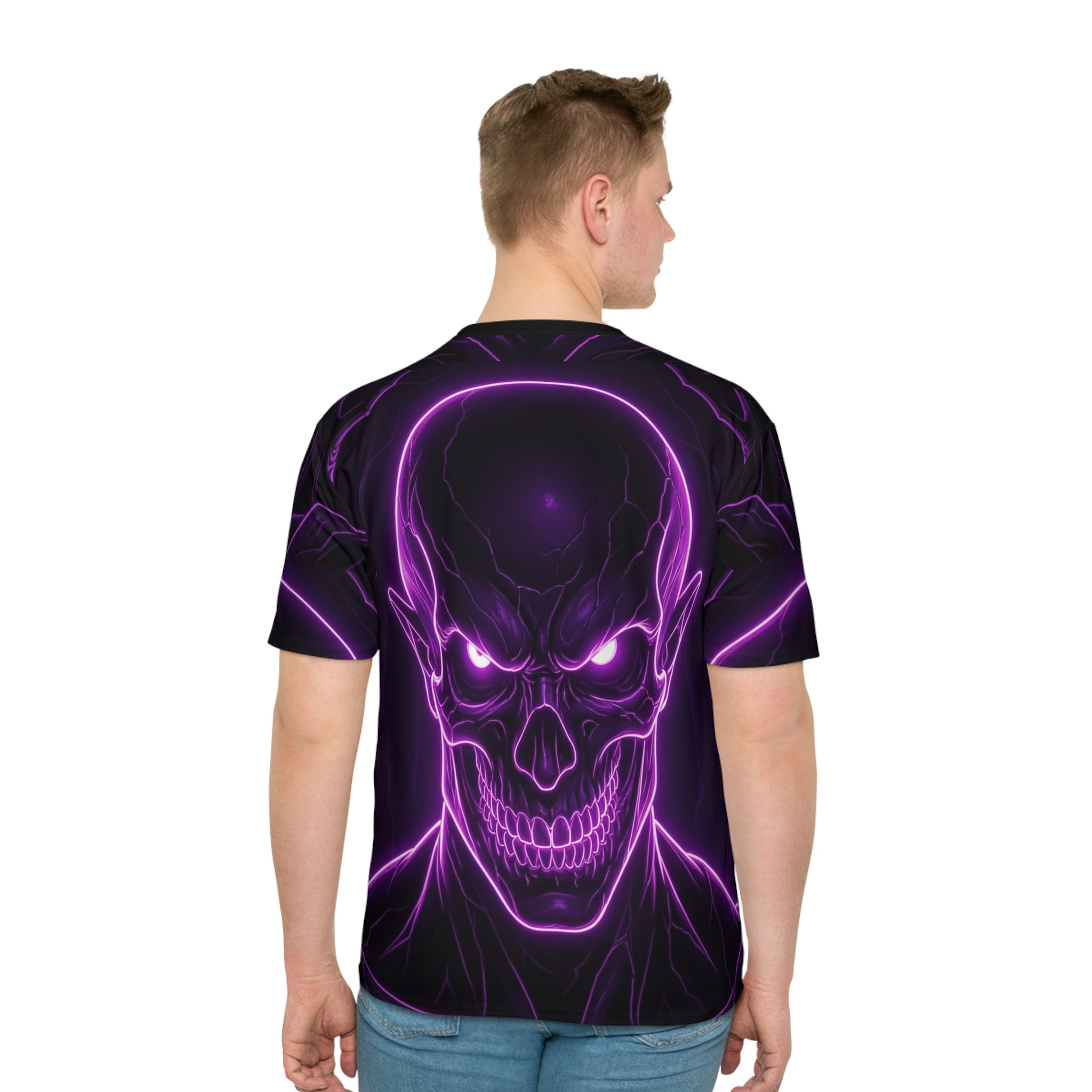 Neon Skull T-Shirt — Purple Glowing Skull