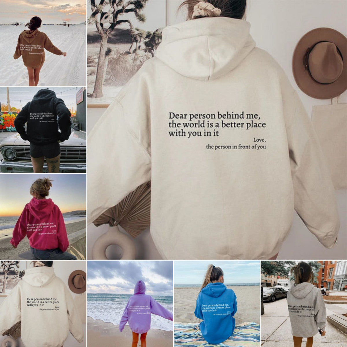 Dear Person Behind Me,the World Is A Better Place,with You In It,Hoodie Unisex